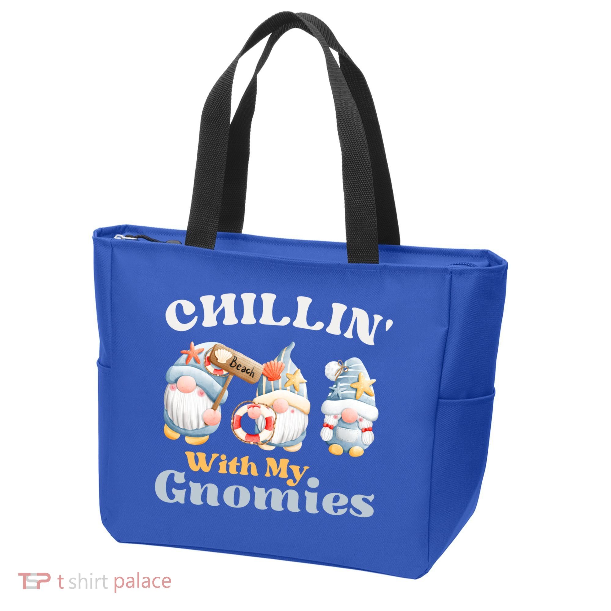 Chillin With My Gnomies Beach Gnomes With Shells Gift Tote Bag