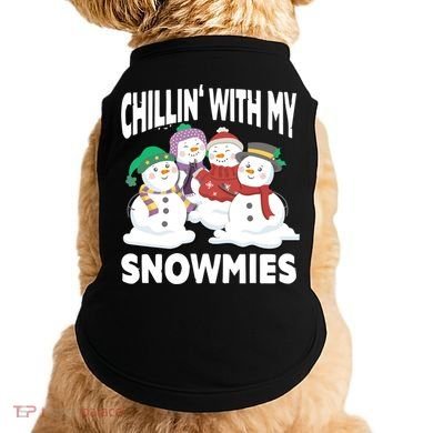 Chillin' With My Snowmies Christmas Snow Cool Gift Doggie Tank