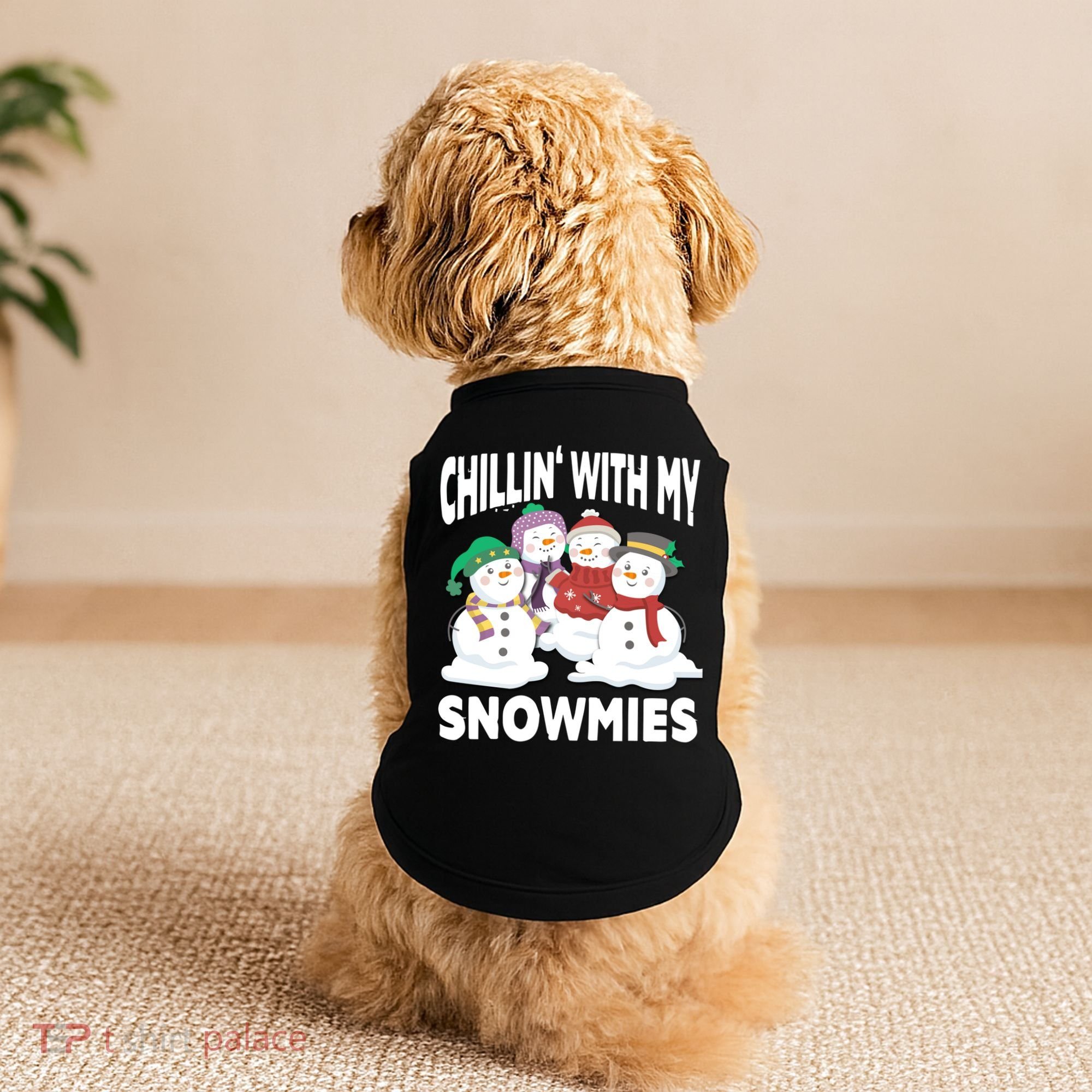 Chillin' With My Snowmies Christmas Snow Cool Gift Doggie Tank