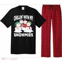 Chillin' With My Snowmies Christmas Snow Cool Gift Pajama Set thumb 0