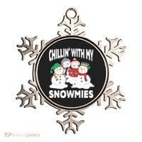 Chillin' With My Snowmies Christmas Snow Cool Gift Ornament thumb 0