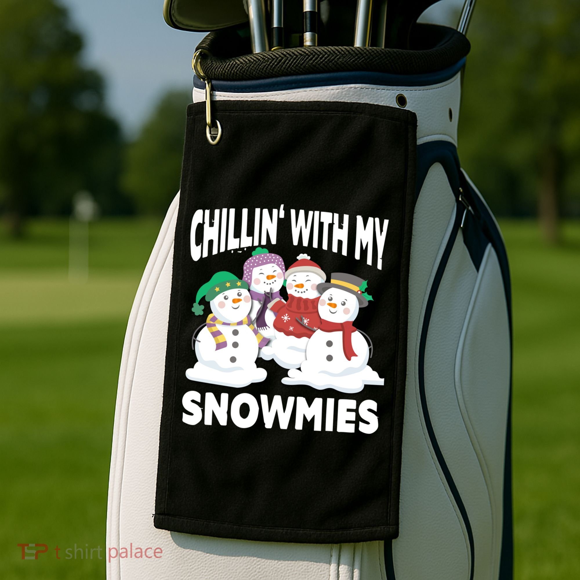 Chillin' With My Snowmies Christmas Snow Cool Gift Golf Towel