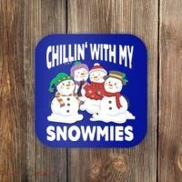 Chillin' With My Snowmies Christmas Snow Cool Gift Coaster thumb 0