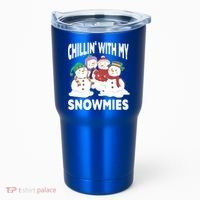 Chillin' With My Snowmies Christmas Snow Cool Gift Tumbler thumb 0