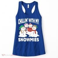 Chillin' With My Snowmies Christmas Snow Cool Gift Women's Tank Top thumb 0