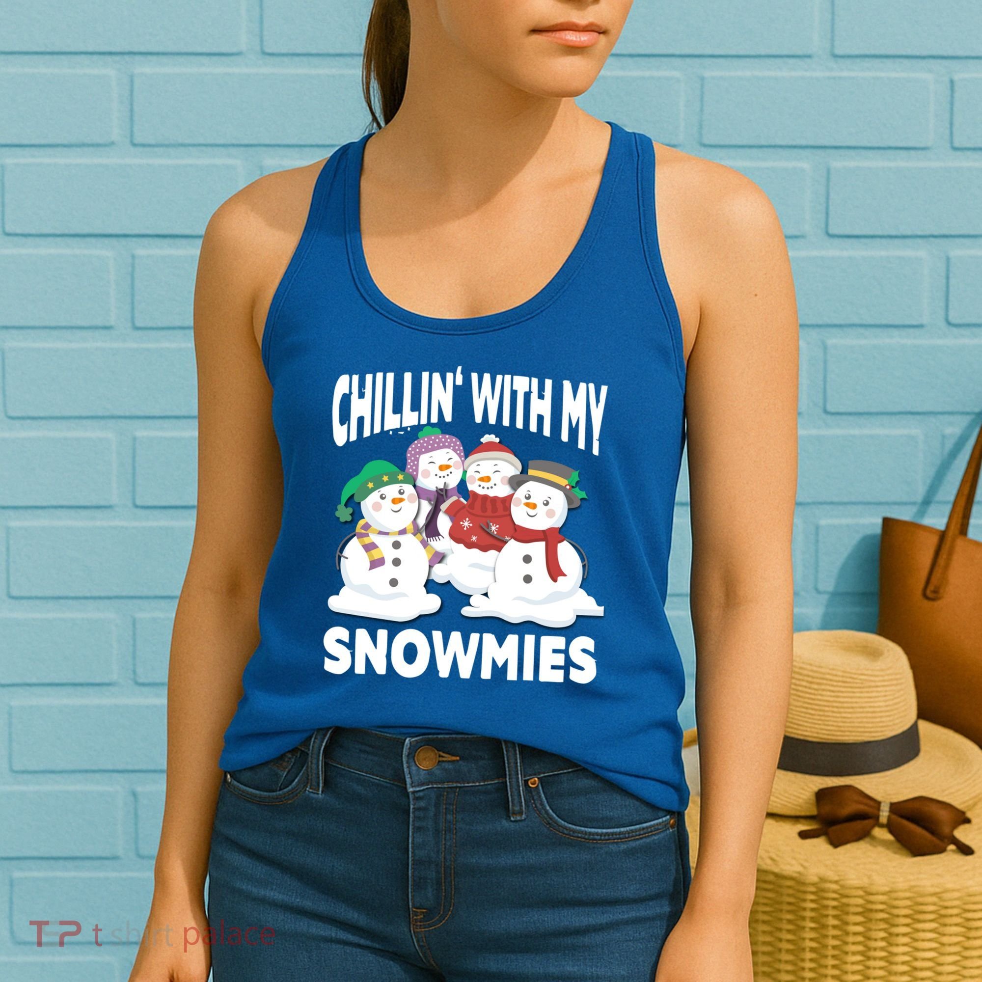 Chillin' With My Snowmies Christmas Snow Cool Gift Women's Tank Top
