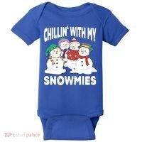 Chillin' With My Snowmies Christmas Snow Cool Gift Baby Bodysuit thumb 0