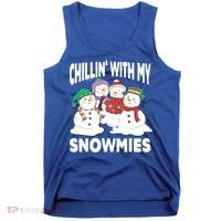 Chillin' With My Snowmies Christmas Snow Cool Gift Tank Top thumb 0
