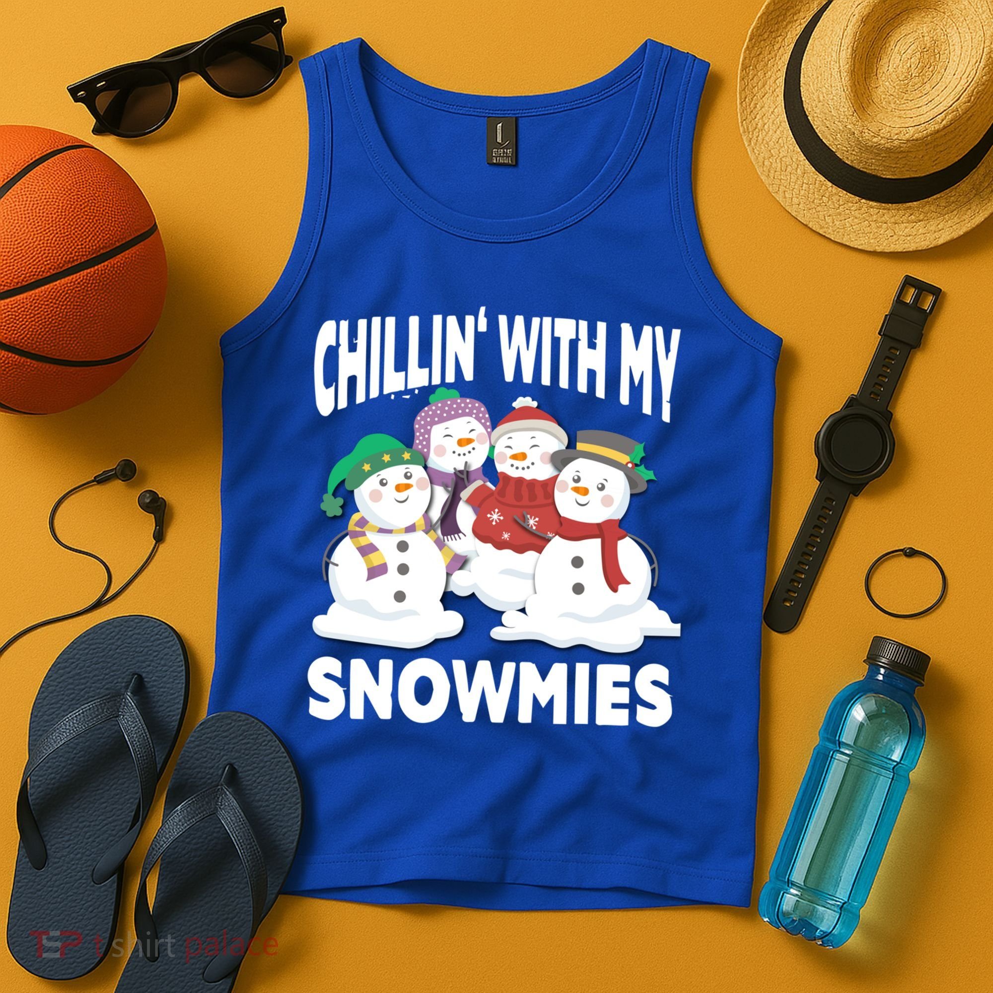 Chillin' With My Snowmies Christmas Snow Cool Gift Tank Top