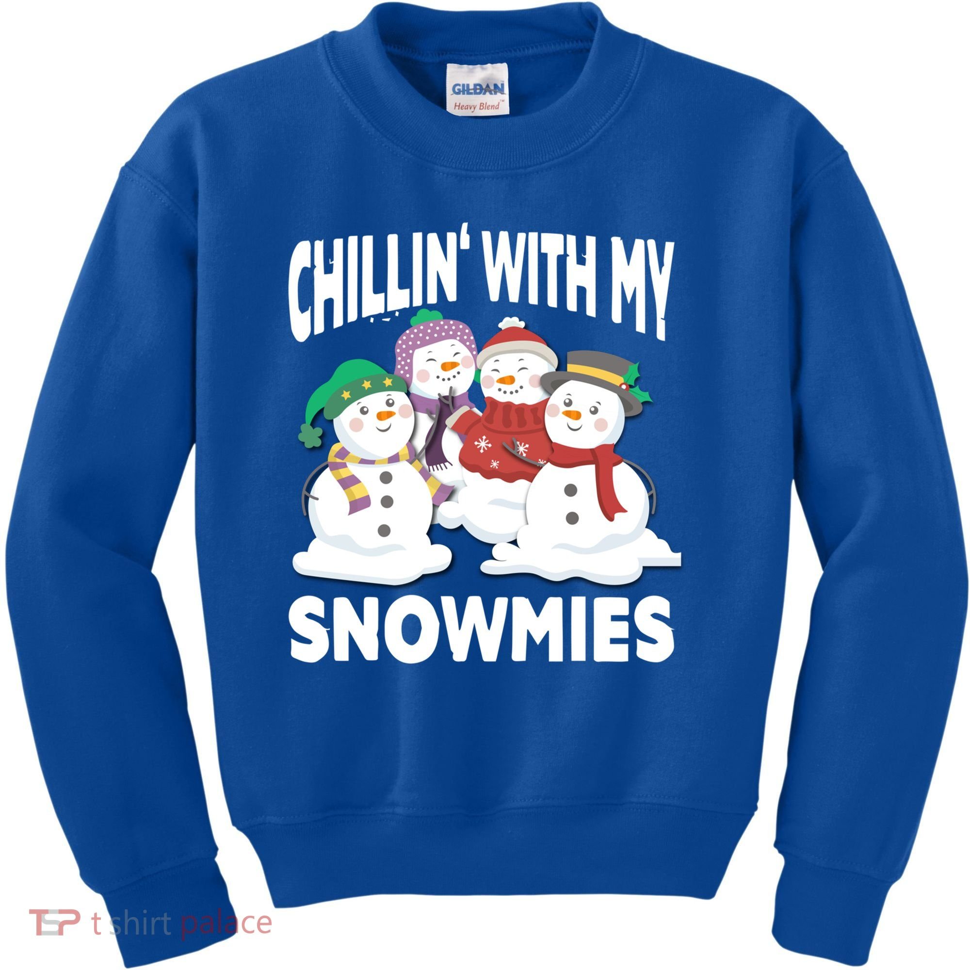 Chillin' With My Snowmies Christmas Snow Cool Gift Kids Sweatshirt