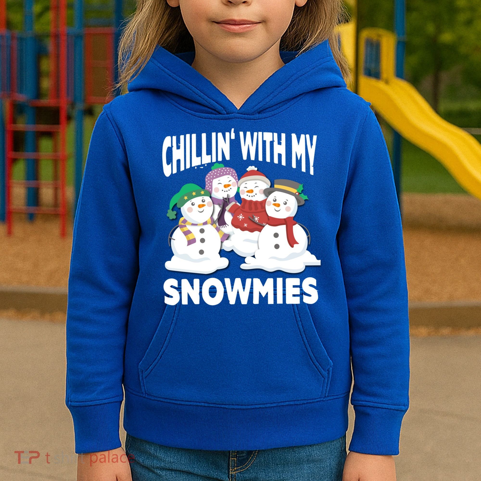 Chillin' With My Snowmies Christmas Snow Cool Gift Kids Hoodie