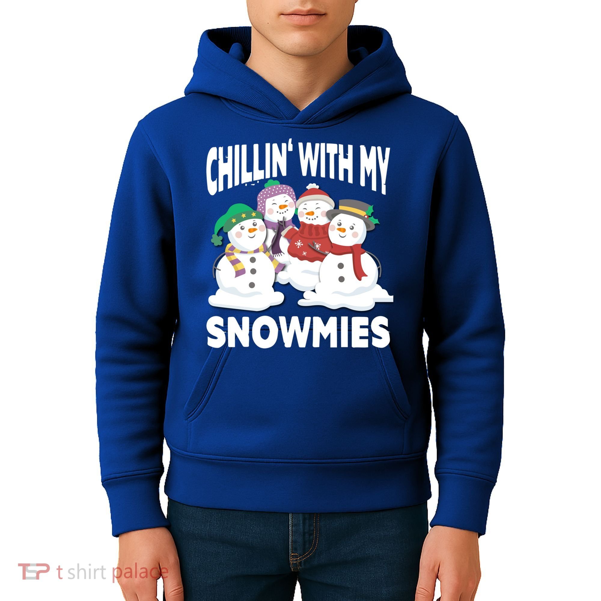 Chillin' With My Snowmies Christmas Snow Cool Gift Kids Hoodie