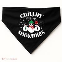 Chillin With My Snowmies USA-Made Doggie Bandana thumb 0