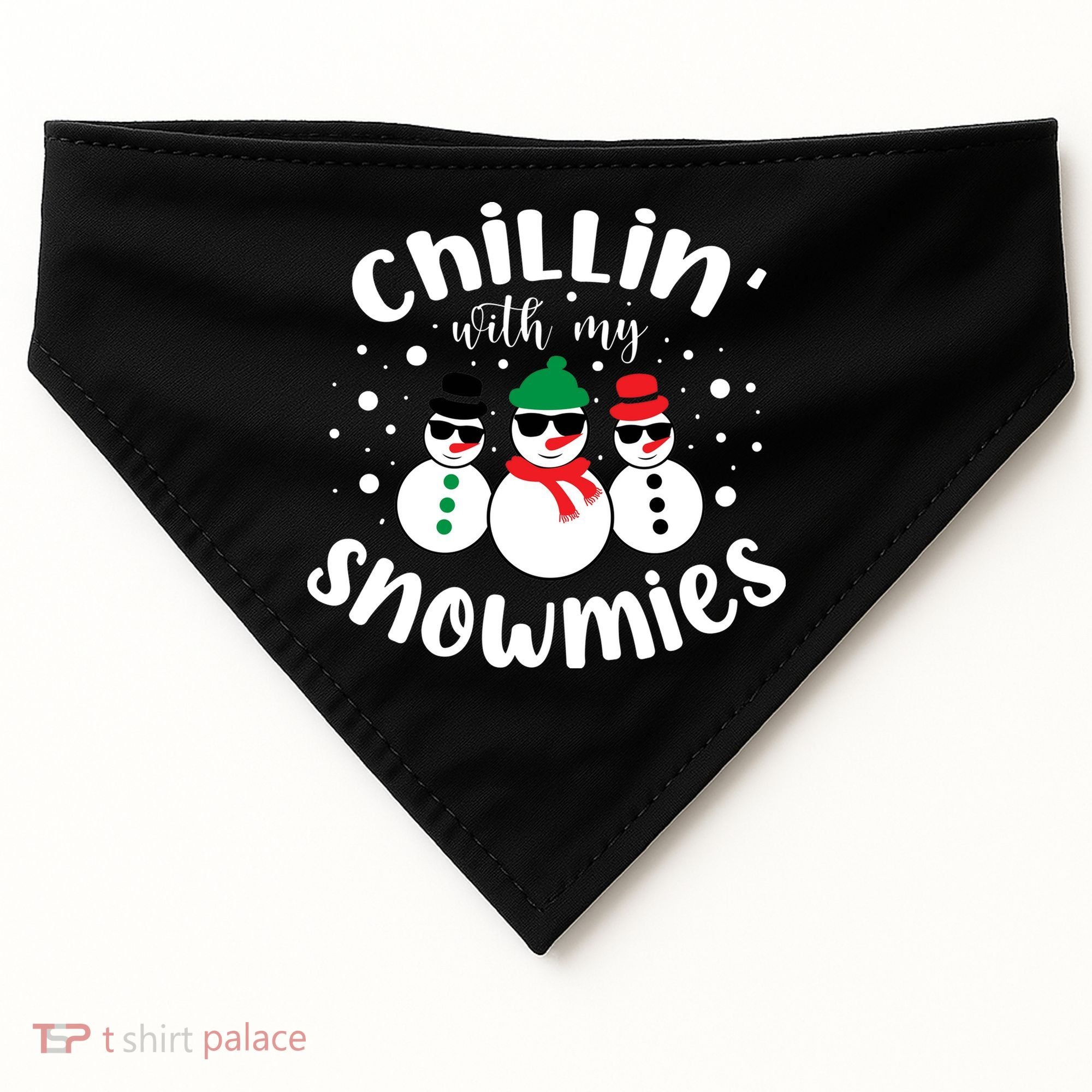 Chillin With My Snowmies USA-Made Doggie Bandana