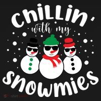 Chillin With My Snowmies USA-Made Doggie Bandana thumb 2