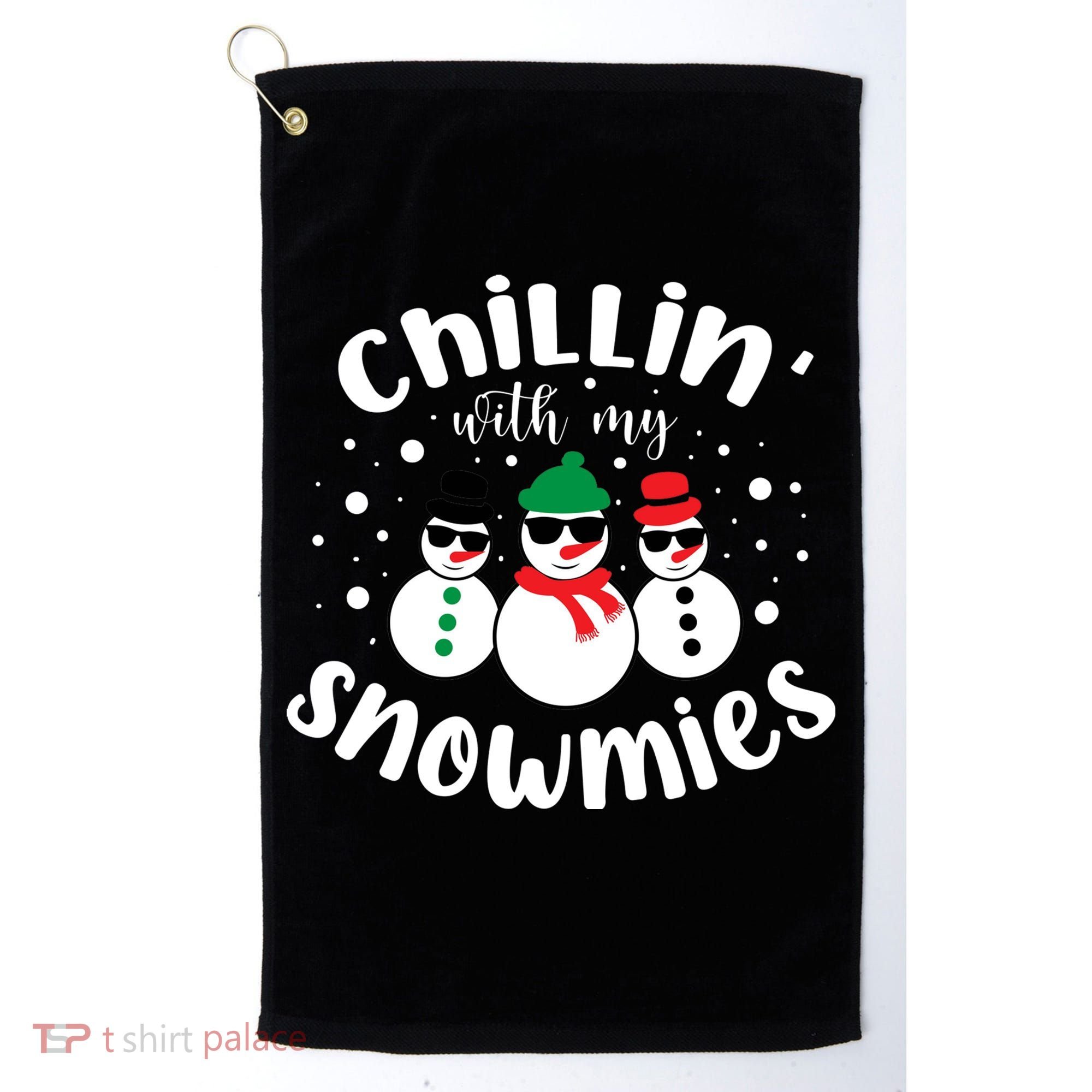Chillin With My Snowmies Golf Towel