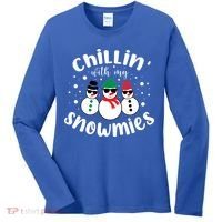 Chillin With My Snowmies Women's Long Sleeve Shirt thumb 0