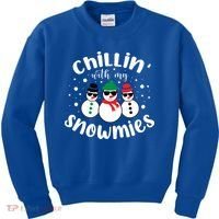 Chillin With My Snowmies Kids Sweatshirt thumb 0