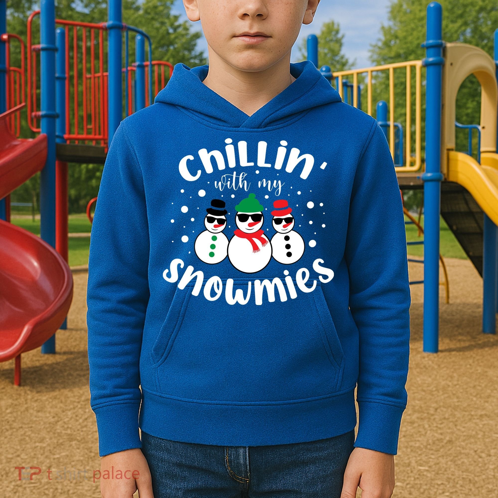 Chillin With My Snowmies Kids Hoodie