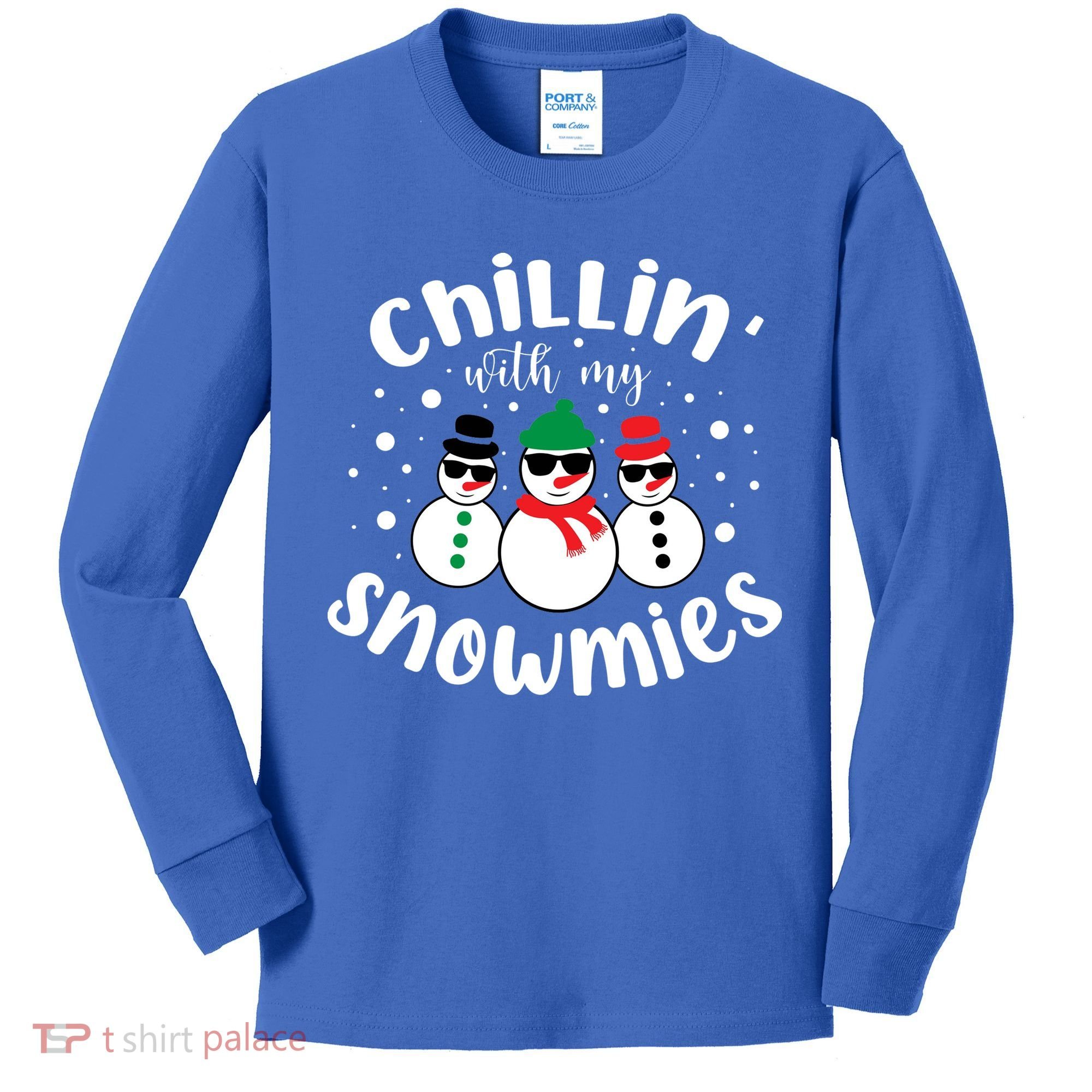 Chillin With My Snowmies Kids Long Sleeve Shirt