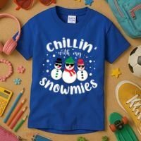 Chillin With My Snowmies Kids T-Shirt thumb 3