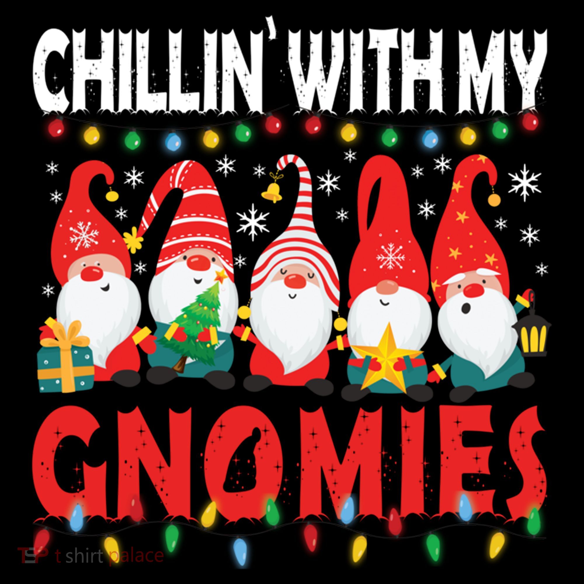 Chillin With My Gnomies Christmas Light Cute Gnomes Matching Great Gift Coffee Mug