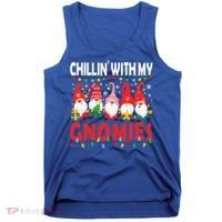 Chillin With My Gnomies Christmas Light Cute Gnomes Matching Great Gift Tank Top thumb 0