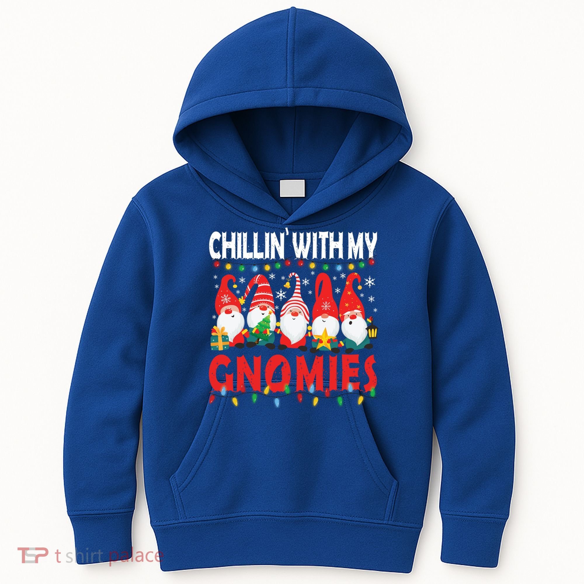 Chillin With My Gnomies Christmas Light Cute Gnomes Matching Great Gift Kids Hoodie