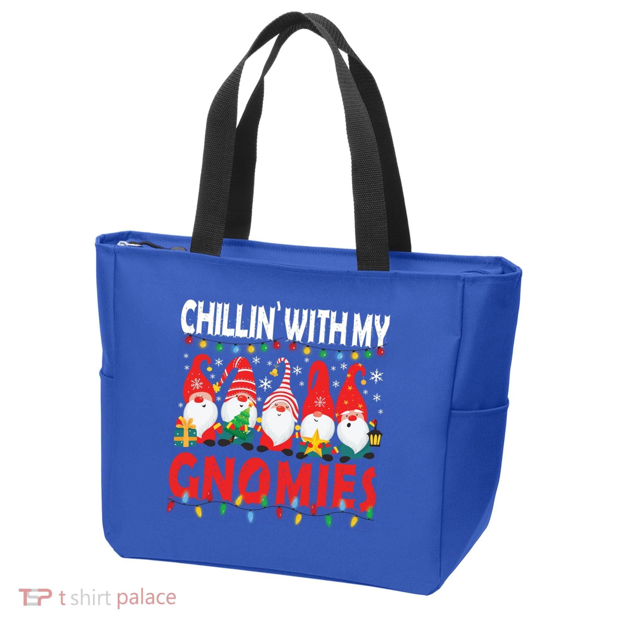Chillin With My Gnomies Christmas Light Cute Gnomes Matching Great Gift Tote Bag