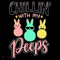 Chillin With My Peeps Spring Toddler Hoodie thumb 2