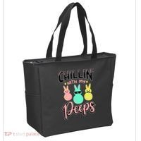 Chillin With My Peeps Spring Tote Bag thumb 2