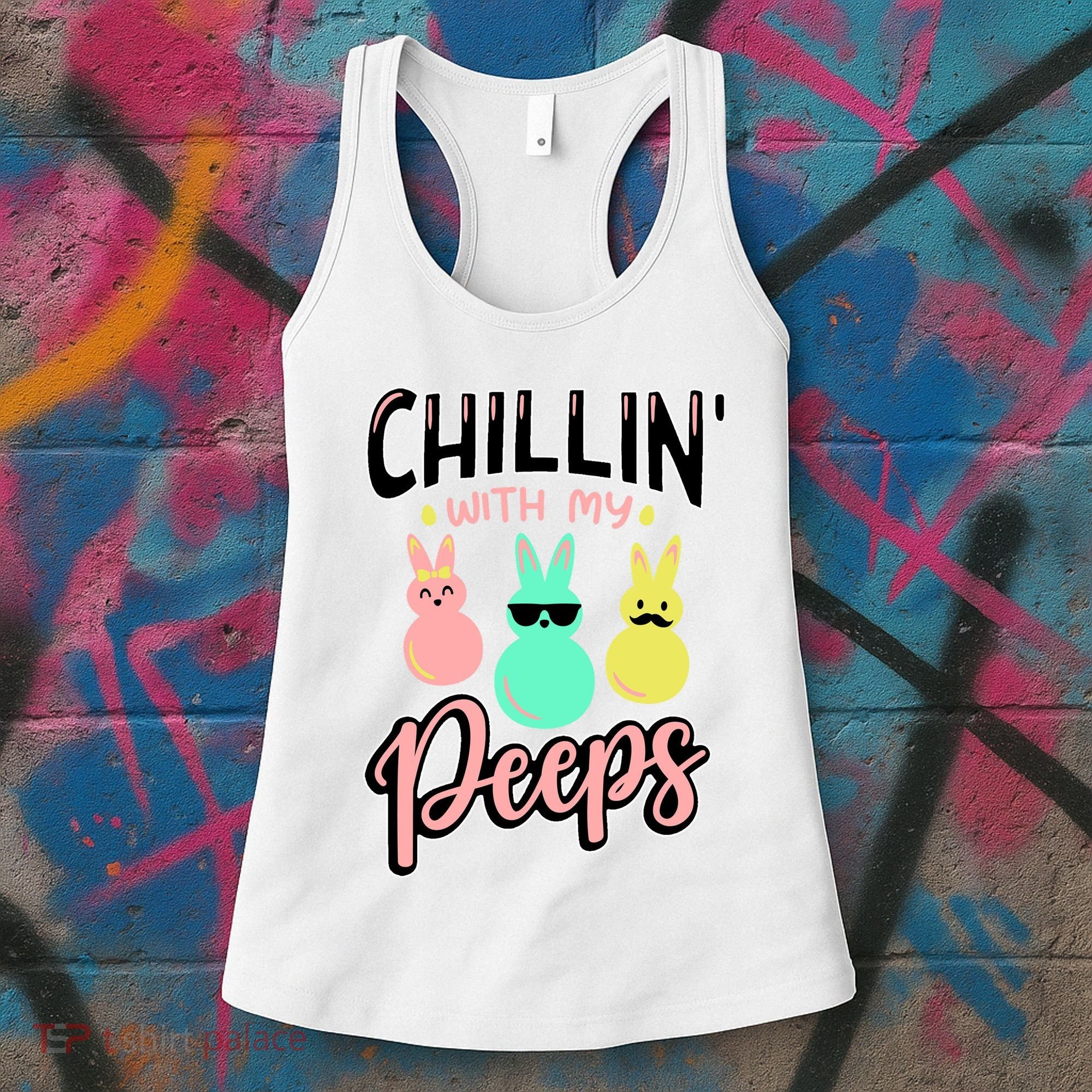 Chillin With My Peeps Spring Women's Tank Top
