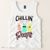 Chillin With My Peeps Spring Tank Top thumb 2