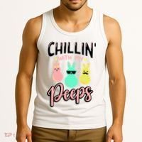 Chillin With My Peeps Spring Tank Top thumb 3
