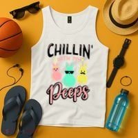 Chillin With My Peeps Spring Tank Top thumb 4