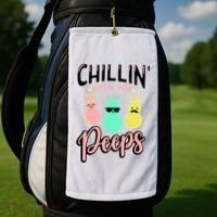 Chillin With My Peeps Spring Golf Towel thumb 2