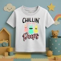 Chillin With My Peeps Spring Toddler T-Shirt thumb 3