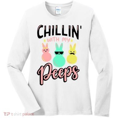 Chillin With My Peeps Spring Women's Long Sleeve Shirt