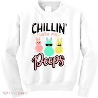 Chillin With My Peeps Spring Kids Sweatshirt thumb 0