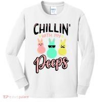 Chillin With My Peeps Spring Kids Long Sleeve Shirt thumb 0