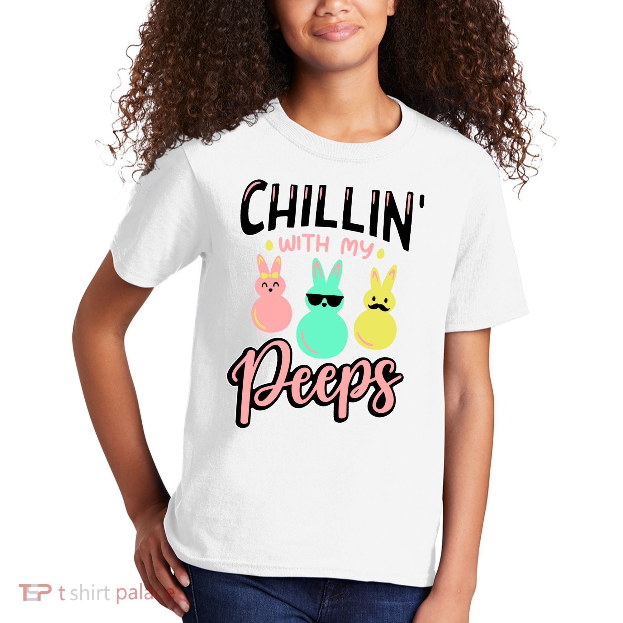 Chillin With My Peeps Spring Kids T-Shirt
