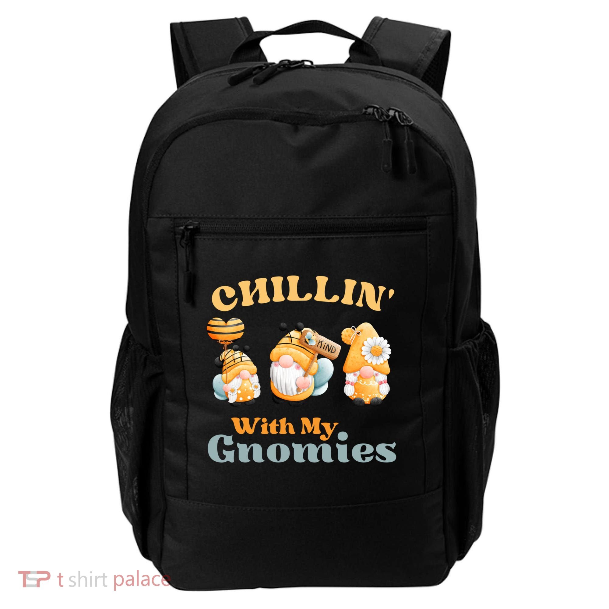 Chillin With My Gnomies Garden Gnomes With Bees Gift Backpack