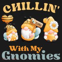 Chillin With My Gnomies Garden Gnomes With Bees Gift Women's Hoodie thumb 2