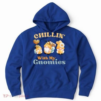 Chillin With My Gnomies Garden Gnomes With Bees Gift Hoodie