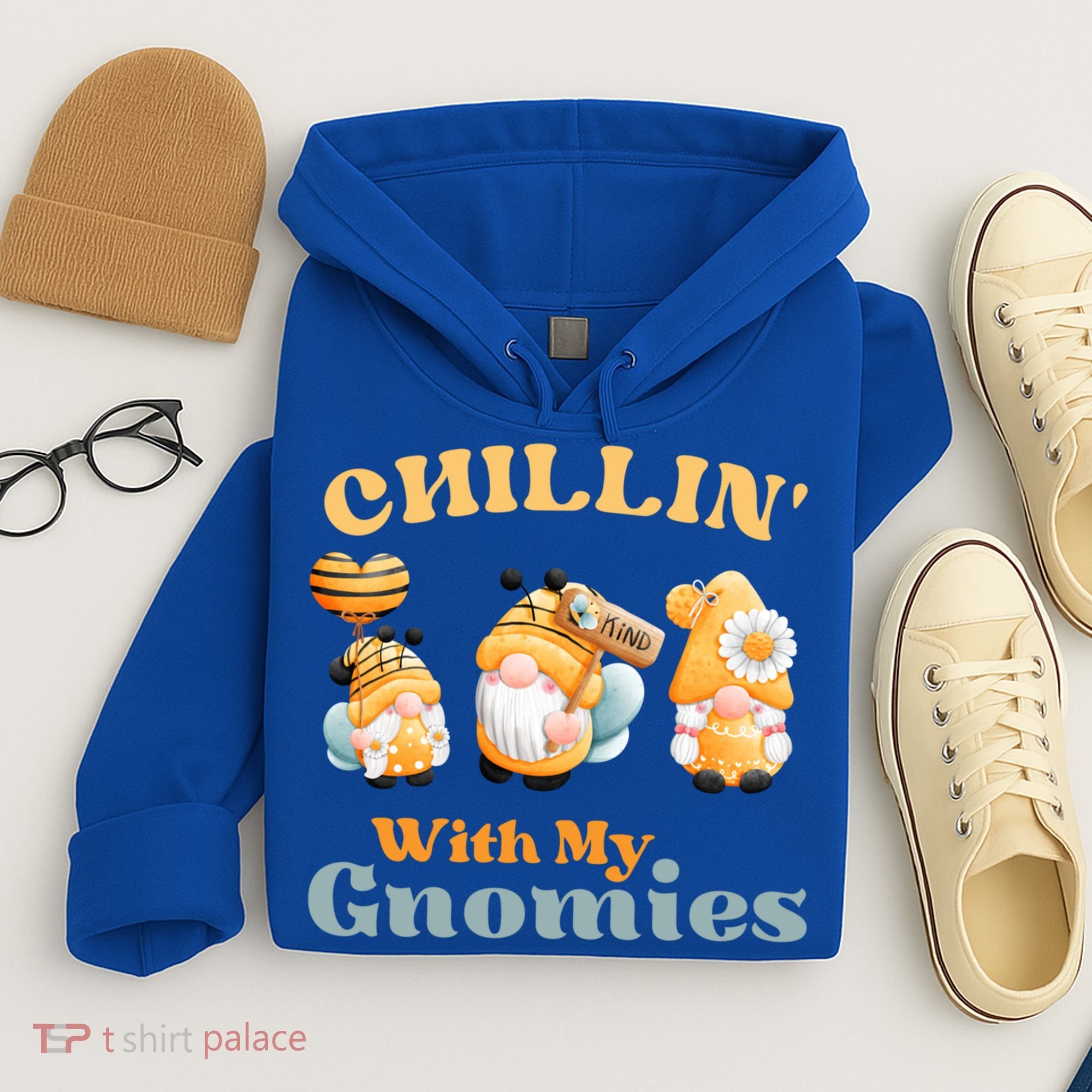 Chillin With My Gnomies Garden Gnomes With Bees Gift Hoodie