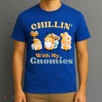 Chillin With My Gnomies Garden Gnomes With Bees Gift T-Shirt thumb 3