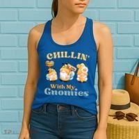 Chillin With My Gnomies Garden Gnomes With Bees Gift Women's Tank Top thumb 2