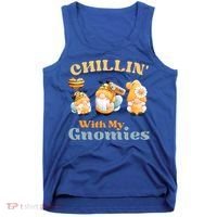Chillin With My Gnomies Garden Gnomes With Bees Gift Tank Top thumb 0
