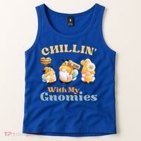 Chillin With My Gnomies Garden Gnomes With Bees Gift Tank Top thumb 2