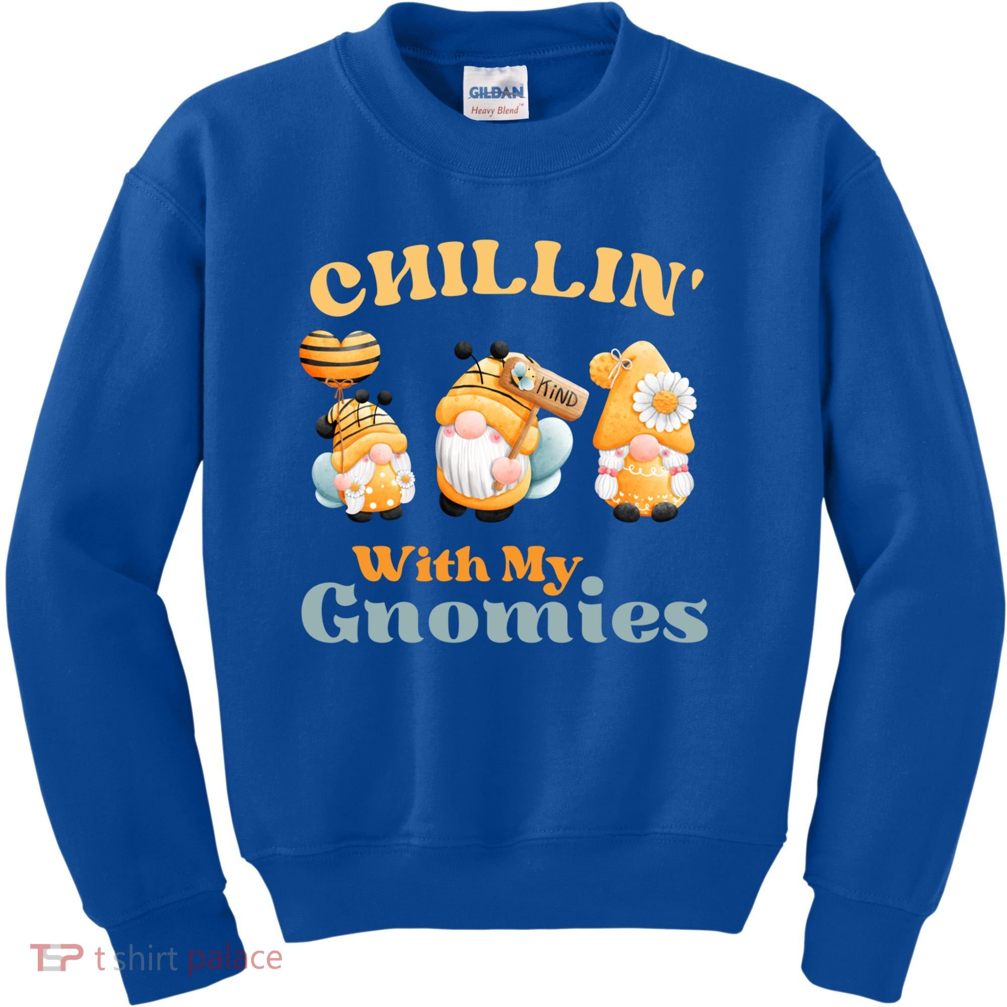 Chillin With My Gnomies Garden Gnomes With Bees Gift Kids Sweatshirt